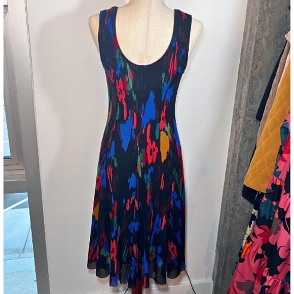 PETIT POIS BY VIVIANA G Multicolored Brushstroke Mesh Tank Dress Size L - Picture 6 of 10